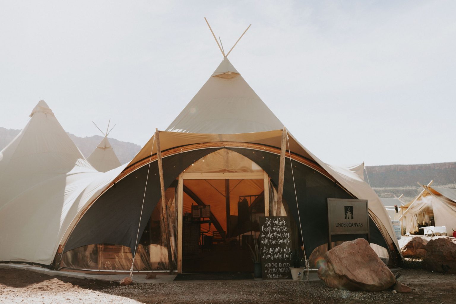 Boho Festival Wedding at Under Canvas Zion Lauren Mihae Photo
