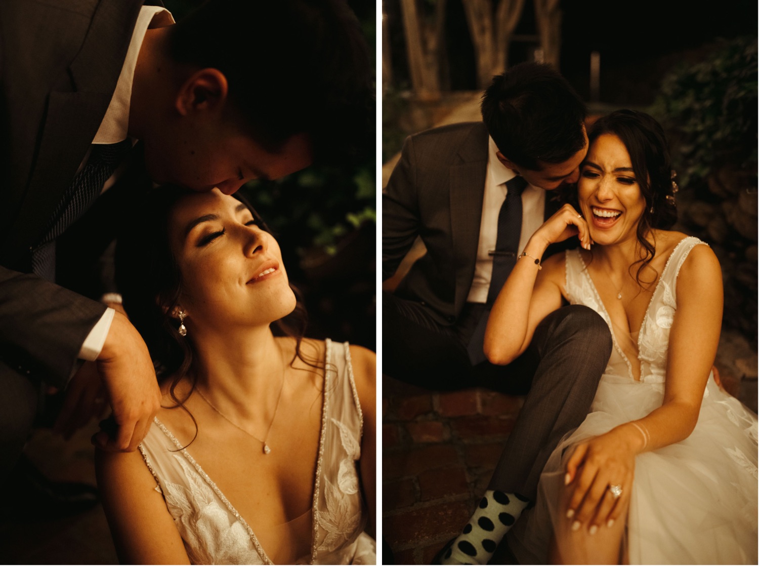 emotional and moody bride and groom portraits